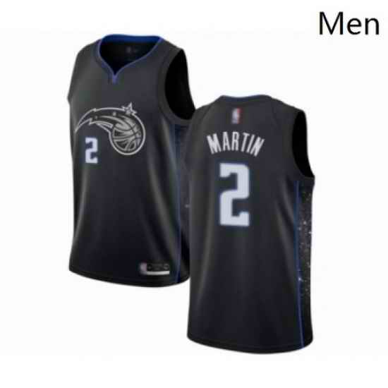 Mens Orlando Magic 2 Jarell Martin Authentic Black Basketball Jersey City Edition